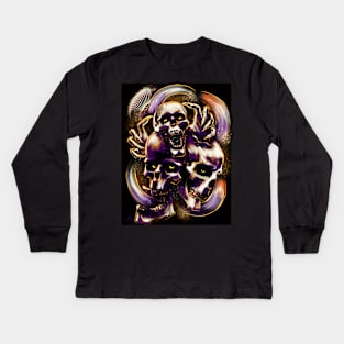 Serpents and Skulls Kids Long Sleeve T-Shirt